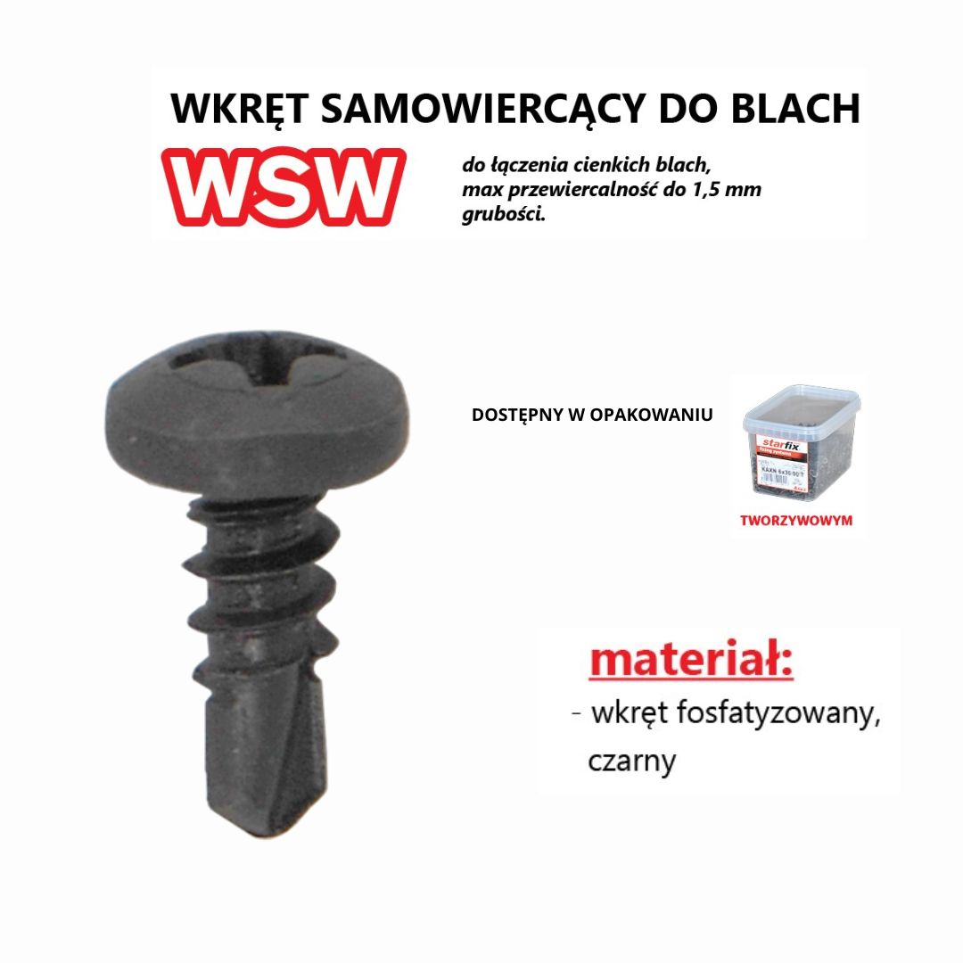 Wkręt samowiercący do blachy WSW Starfix Amex