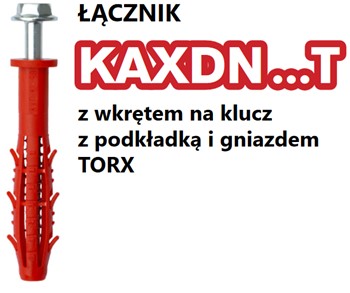 Kołek KAXDN...T z wkrętem na klucz/TORX Amex Starfix kołek montażowy kołki montażowe 
