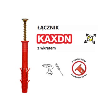 Kołek wkręcany KAXDN 8 x 120/C/T z wkrętem 75 szt. Starfix