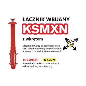 Łącznik wbijany KSMXN 8x50 K/T Starfix Amex