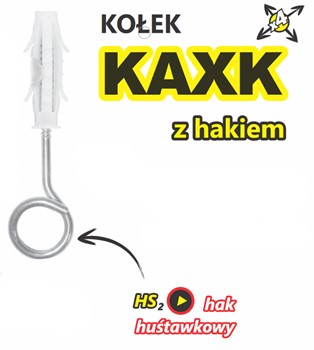 Kołek KAXK z hakiem oczkowym Amex Starfix kołek montażowy kołki montażowe 