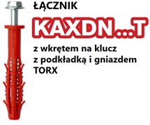 Kołek KAXDN...T z wkrętem na klucz/TORX Amex Starfix kołek montażowy kołki montażowe 