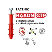 Łącznik ramowy KAXDN CTPT 10x140 z wkrętem TORX i podkładką do montażu w betonie, cegle i pustakach